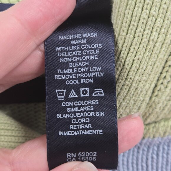 Crazy Horse A Liz Claiborne Company Pastel 100% Cotton Colorblock Cardigan 3/3x - Picture 8 of 9